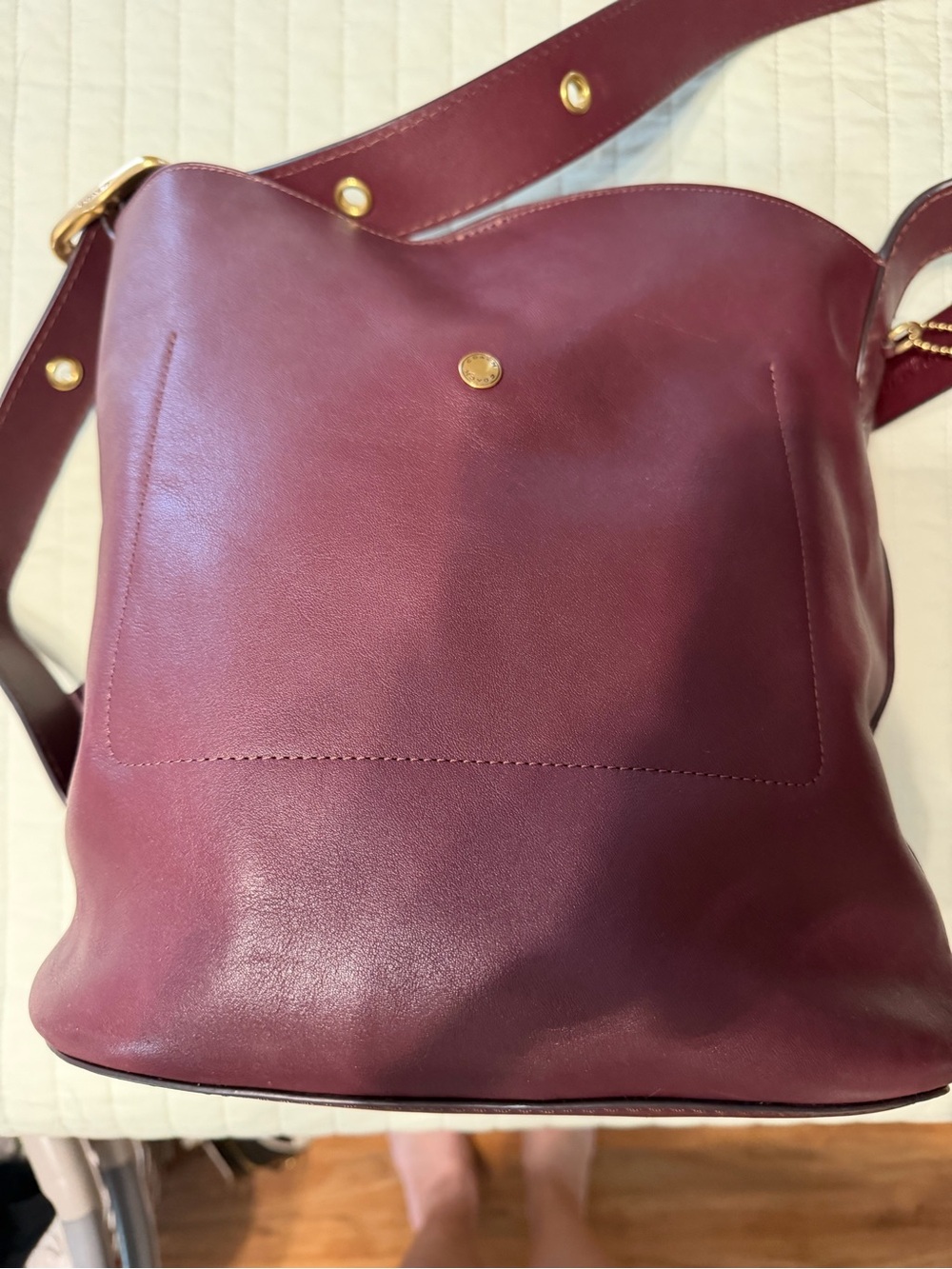 Coach Bleecker Bucket Bag - Merlot - Picture 6 of 9